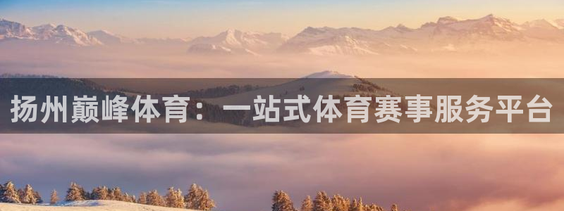 扬州巅峰体育：一站式体育赛事服务平台