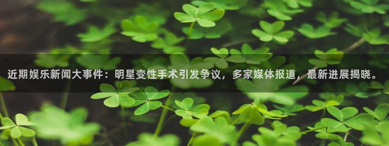 近期娱乐新闻大事件：明星变性手术引发争议，多家媒体报道，最新进展揭晓。