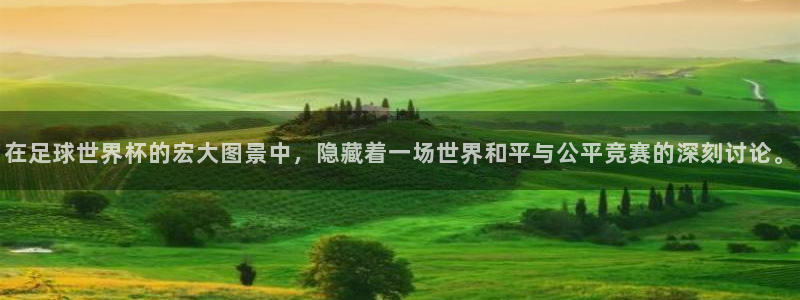 在足球世界杯的宏大图景中，隐藏着一场世界和平与公平竞赛的深刻讨论。